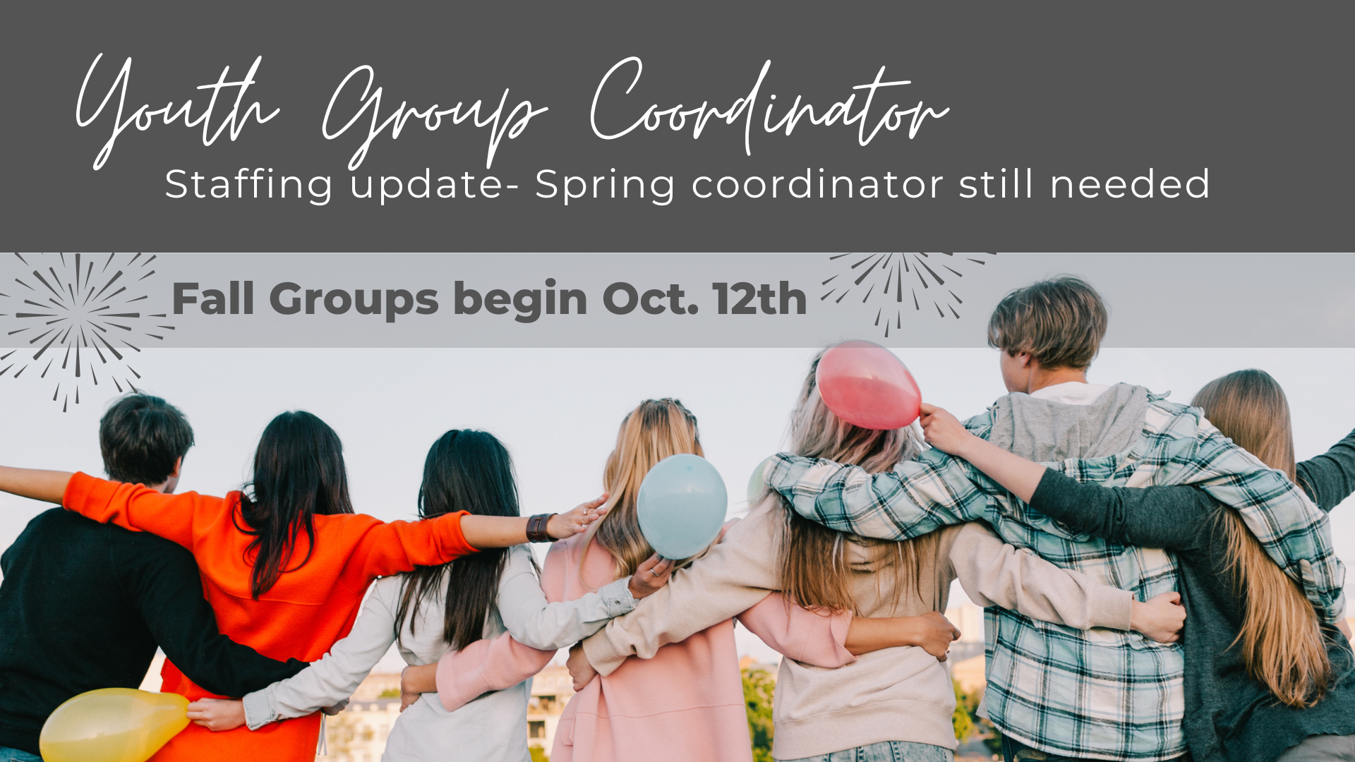 Youth Group Coordinator Staffing Update
