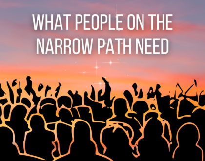 What people on the narrow path need (Sermon)