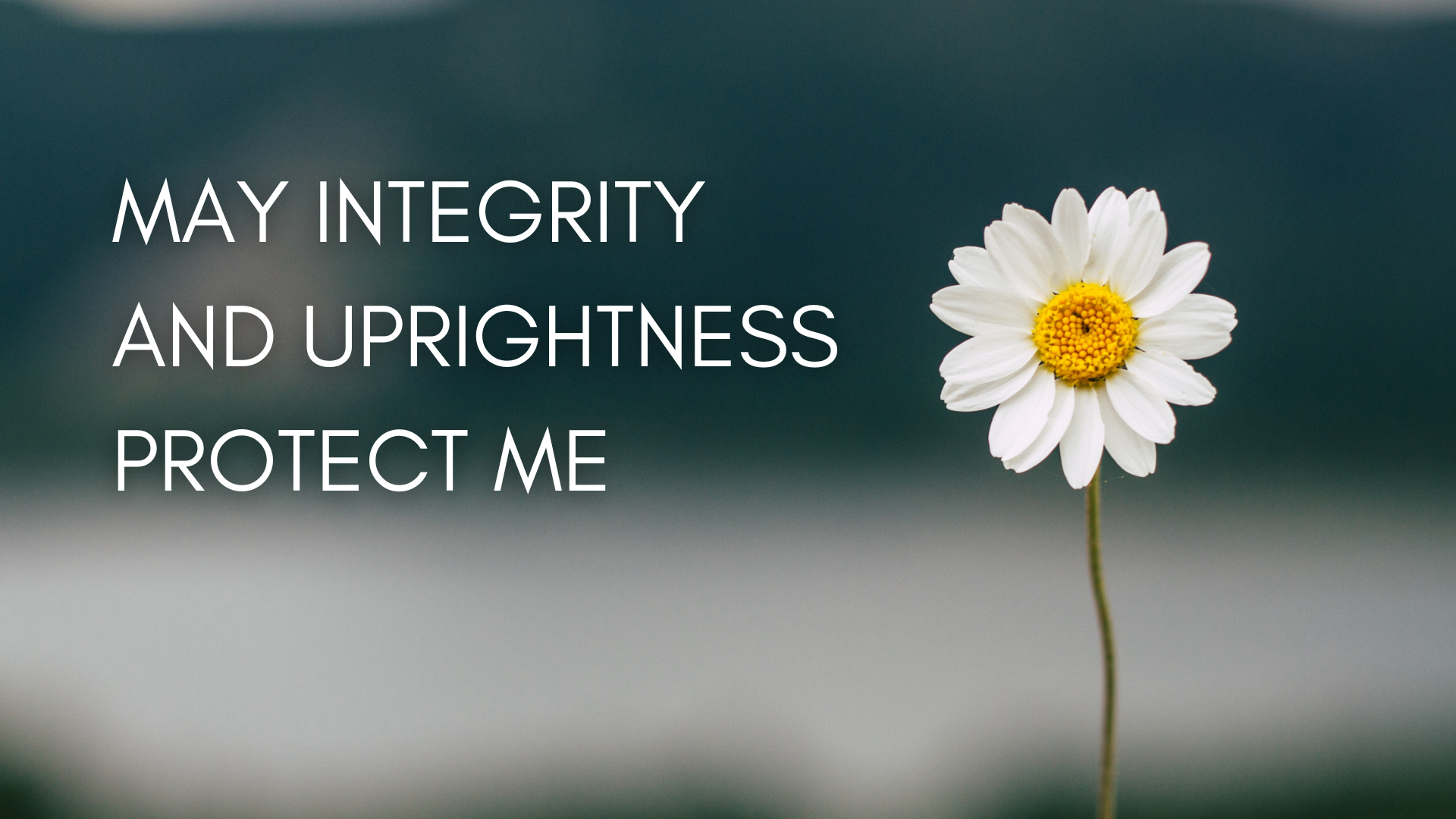 May Integrity and Uprightness Protect Me